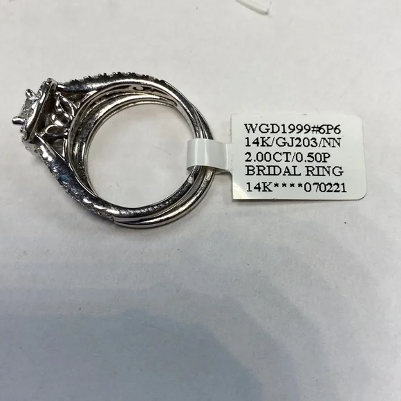 NEW 14K Gold Diamonds Bridal set - Picture 5 of 7